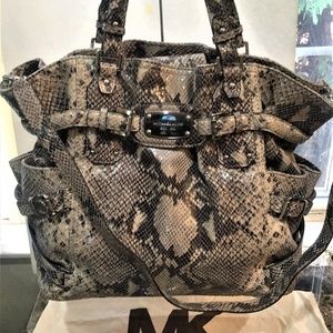 Michael Kors Gansevoort Snakeskin Python Handbag